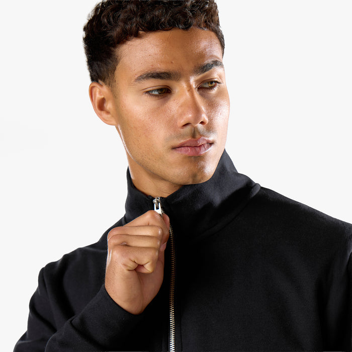Interlock Full Zip Funnel Neck | Black