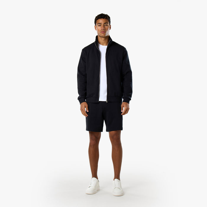 Interlock Full Zip Funnel Neck | Black