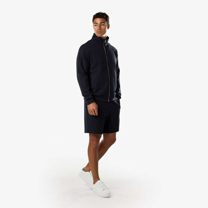 Interlock Full Zip Funnel Neck | Black