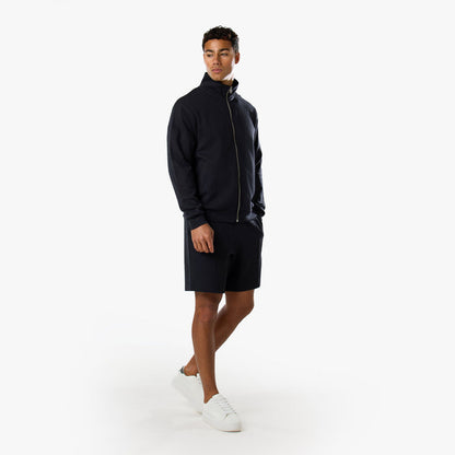 Interlock Full Zip Funnel Neck | Black