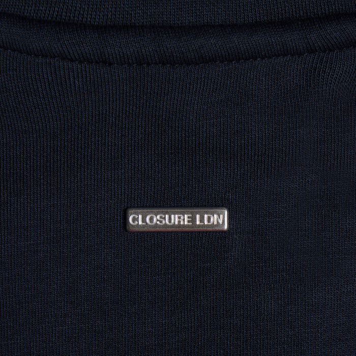 Interlock Full Zip Funnel Neck | Navy