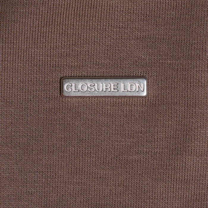 Interlock Full Zip Funnel Neck | Warm Brown