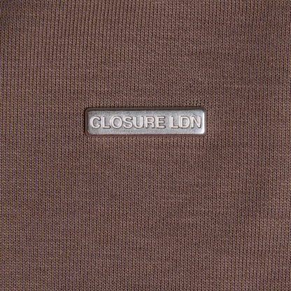 Interlock Full Zip Funnel Neck | Warm Brown