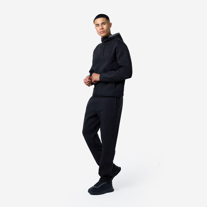 Interlock Tech Zip Hoodie |  Black