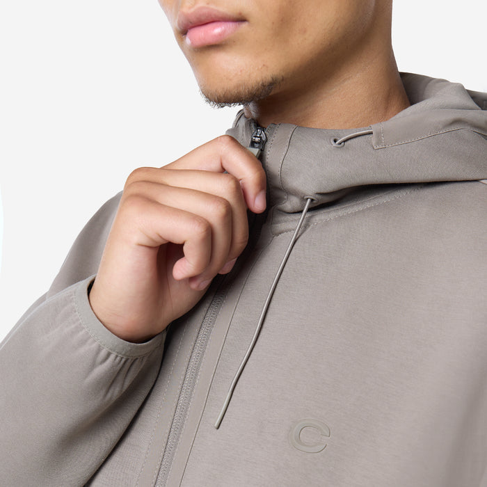 Interlock Tech Zip Hoodie |  Taupe