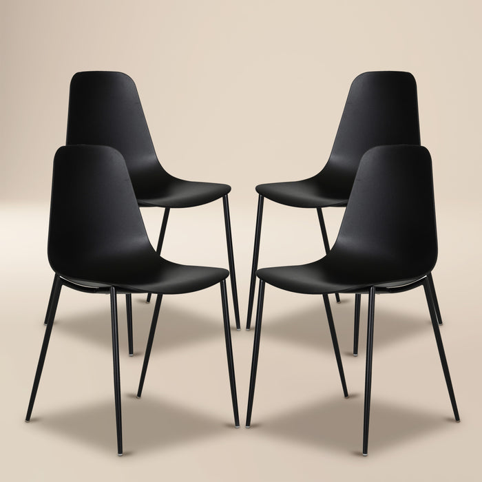 Isla Dining Chair | Ebony Black | Set of 4