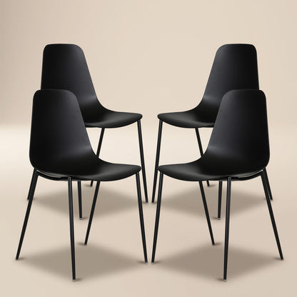 Isla Dining Chair | Ebony Black | Set of 4