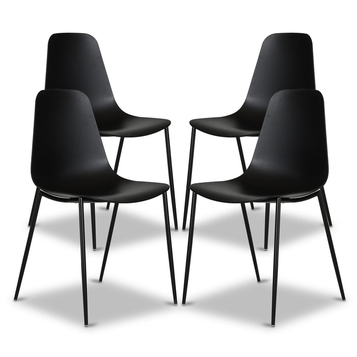Isla Dining Chair | Ebony Black | Set of 4