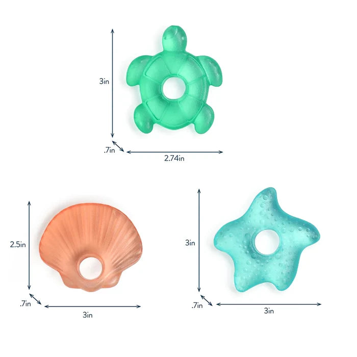 Itzy Ritzy Cutie Coolers Water Filled Teethers - Seaside