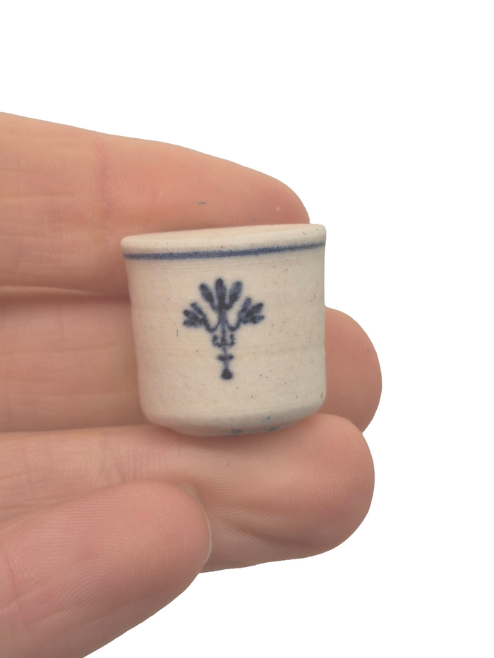 James Clark – Blue Leaf Pattern Crock