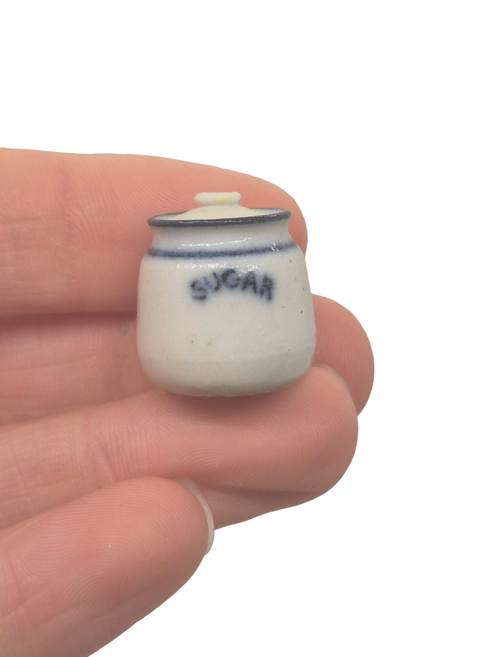 James Clark – Handmade Jar Labeled 'Sugar' *HAS CHIP*