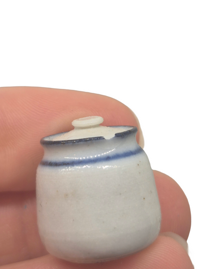 James Clark – Handmade Jar Labeled 'Sugar' *HAS CHIP*