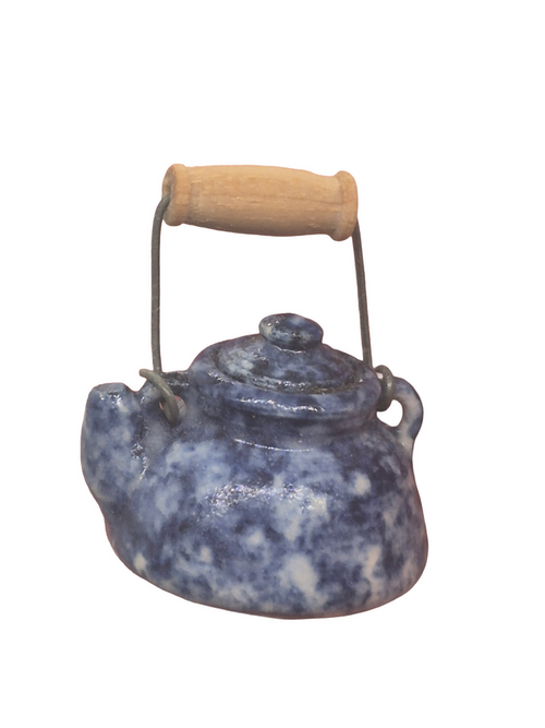 James Clark – Handmade Pottery Blue Teapot with Handle