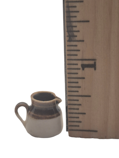 James Clark – Handmade Pottery Milk Pitcher Brown and Beige