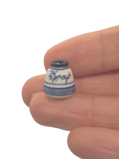 James Clark Pottery - Little Pot w/ No Lid Blue Design