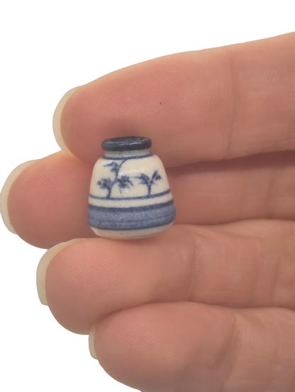 James Clark Pottery - Little Pot w/ No Lid Blue Design