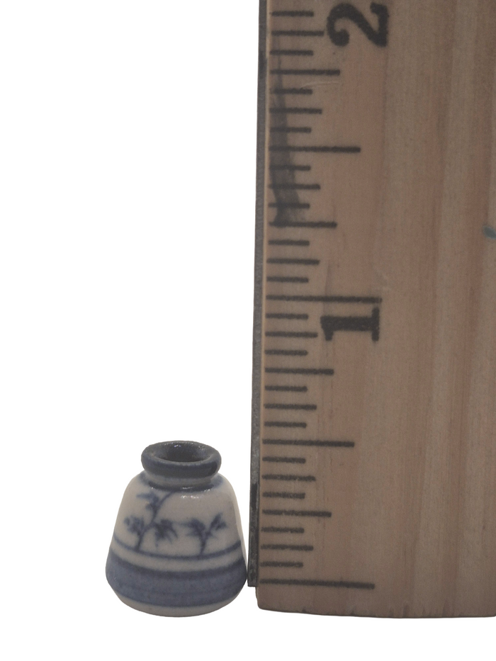 James Clark Pottery - Little Pot w/ No Lid Blue Design