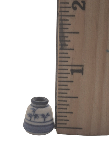 James Clark Pottery - Little Pot w/ No Lid Blue Design