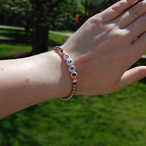 Jardine Stainless Steel Beaded Bracelet SILVER Toned