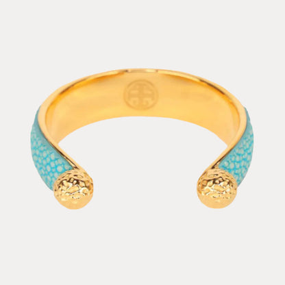 Jolene Crescent Gold-Dipped Stingray Cuff | BuDhaGirl