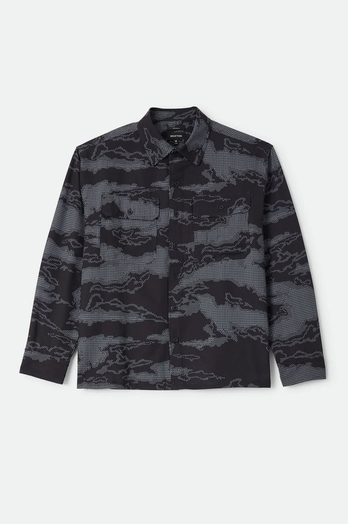 Men's Journey Lightweight Shirt in the color Black Camo - Front Product View