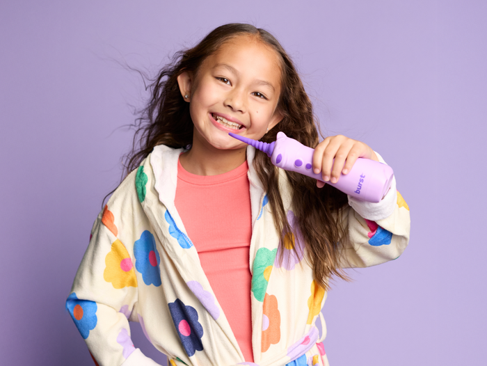 Color: Purple; Kids Water Flosser