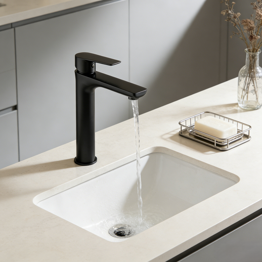Kitchen Round Tall Basin Mixer Tap 6.5L/Min
