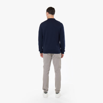 Knit Long Sleeve Polo | Navy