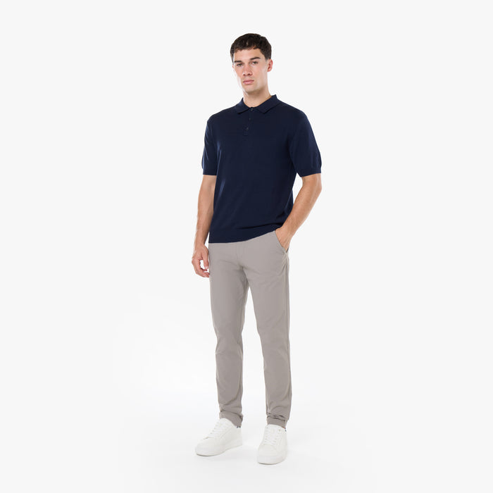 Knit Short Sleeve Polo | Navy