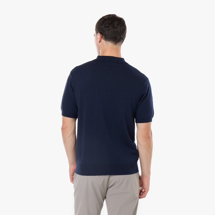 Knit Short Sleeve Polo | Navy