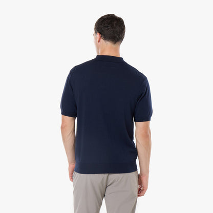 Knit Short Sleeve Polo | Navy