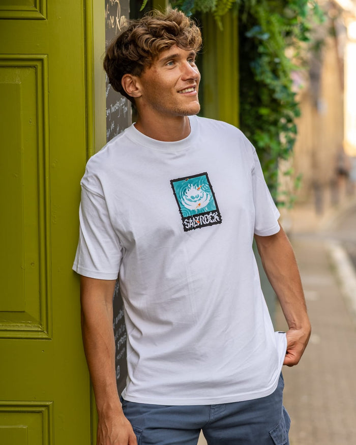 Koi Box Logo Mens Short Sleeve T-Shirt in White