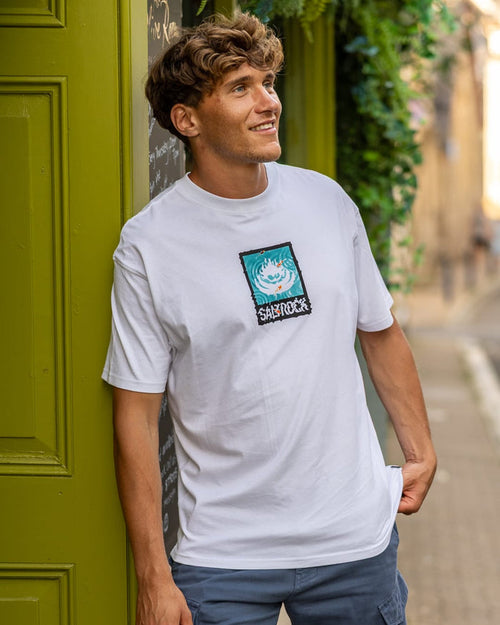 Koi Box Logo Mens Short Sleeve T-Shirt in White