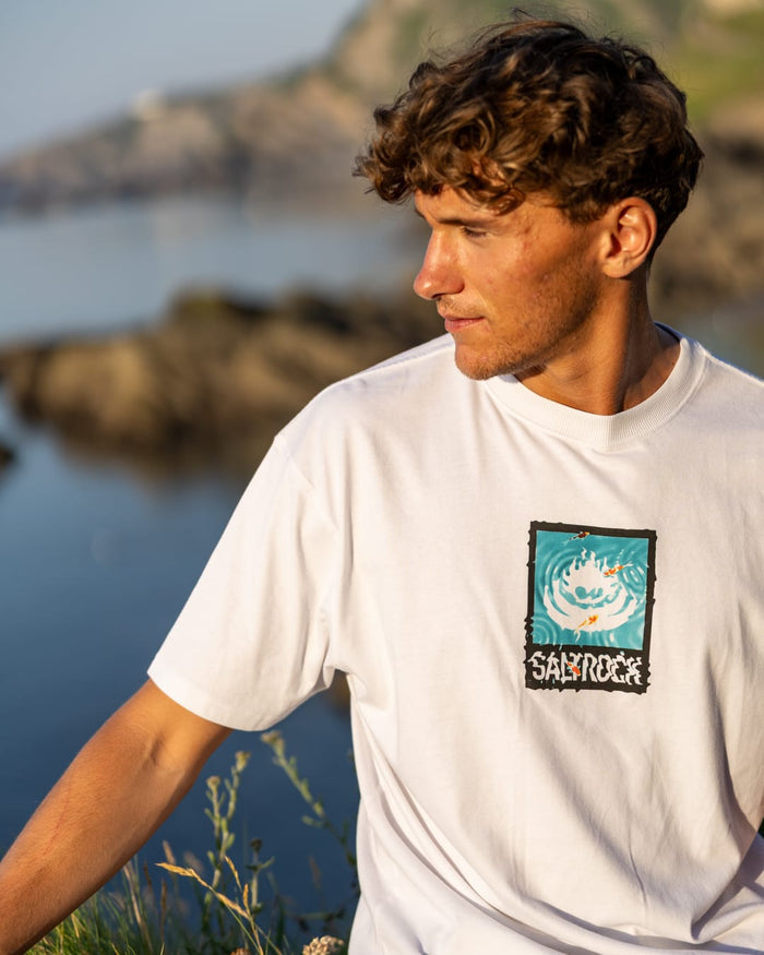 Koi Box Logo Mens Short Sleeve T-Shirt in White