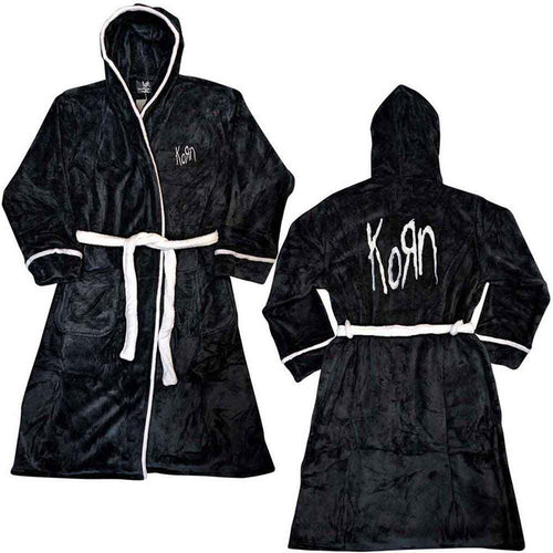 KORN - LOGO - Bathrobe Black (Back Print)