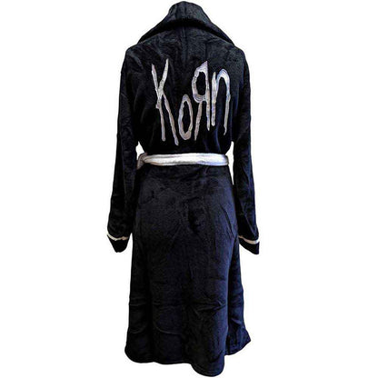 KORN - LOGO - Bathrobe Black (Back Print)