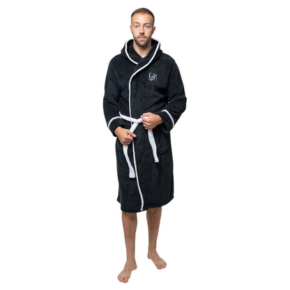 KORN - LOGO - Bathrobe Black (Back Print)