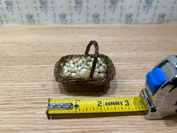 Large Basket of Eggs in Woven Basket