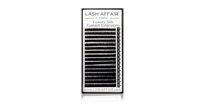 Lash Affair Volume Silk Lashes Mixed Length, C-Curl: Medium 10-13mm x .07 - Black