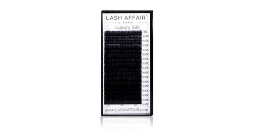 Lash Affair Volume Silk Lashes Single Length, C-Curl: 14mm x .07 - Black