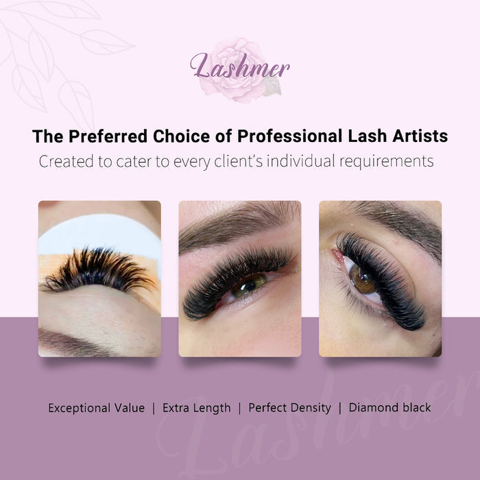 Lashmer Ultra Dark 5D Pointy Narrow Fans (900 Fans) - Lashmer