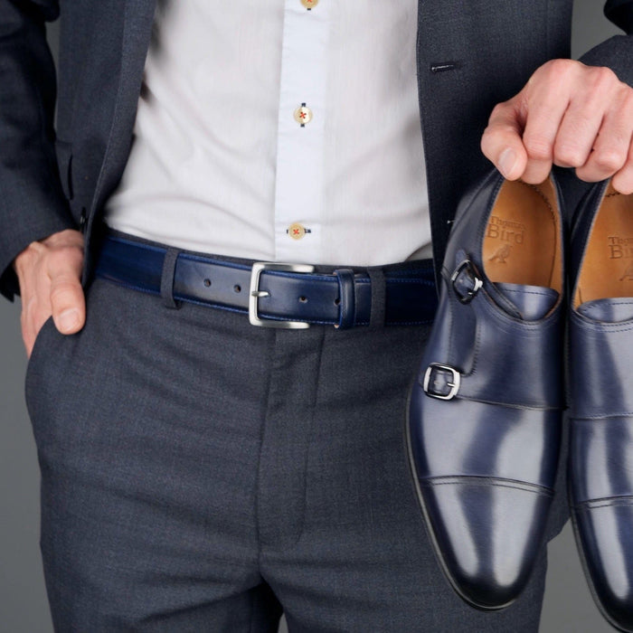 Leather Belt Blue