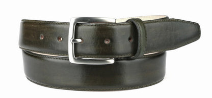 Leather Belt Olive Green