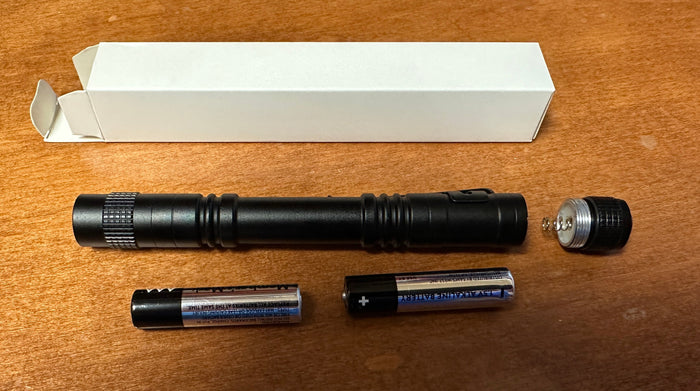 LED pen light very bright uses two AAA batteries easy push end to turn on off battery included Bernina Jeff Sewing Machine Tools Supplies Accessories