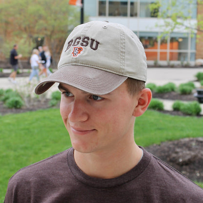 Legacy BGSU Peekaboo Terra Twill Adj. Khaki and Brown Hat