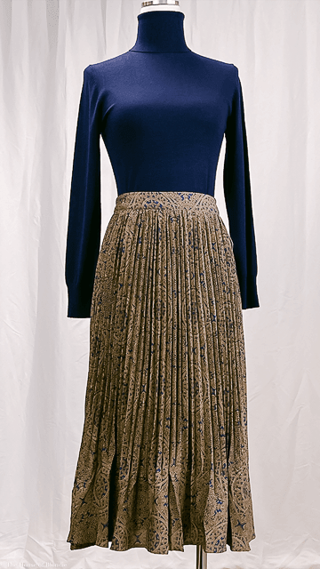 Letizia Pattern Print Midi Pleated Skirt by www.thehouseofblondie.com