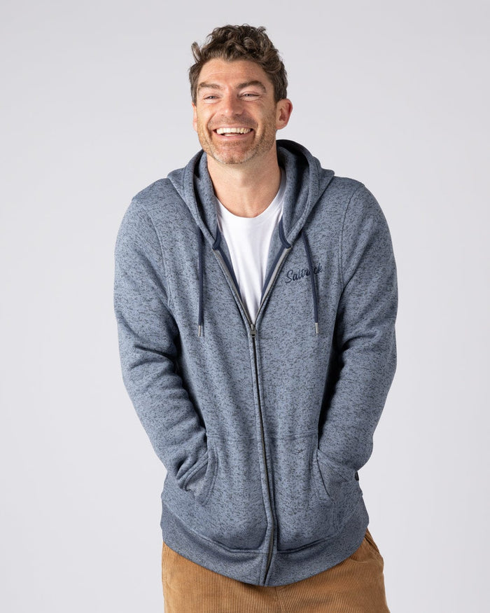 Levis Mens Water Resistant Zip Hoodie in Blue