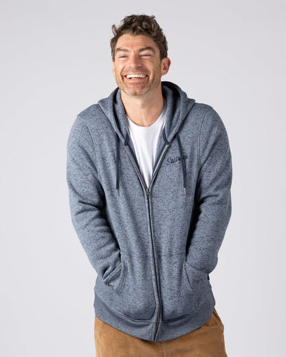 Levis Mens Water Resistant Zip Hoodie in Blue