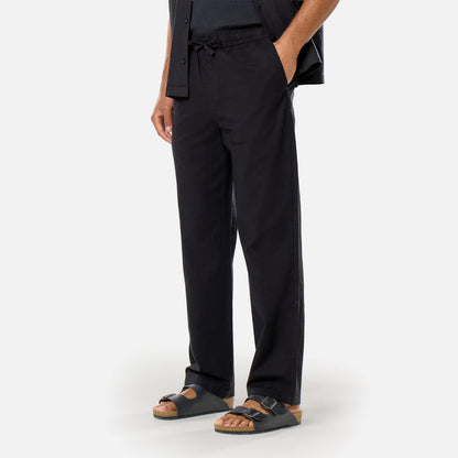 Linen Blend Pant | Black
