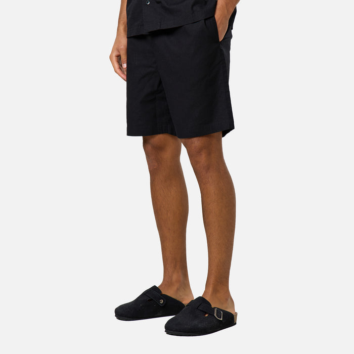 Linen Blend Short | Black